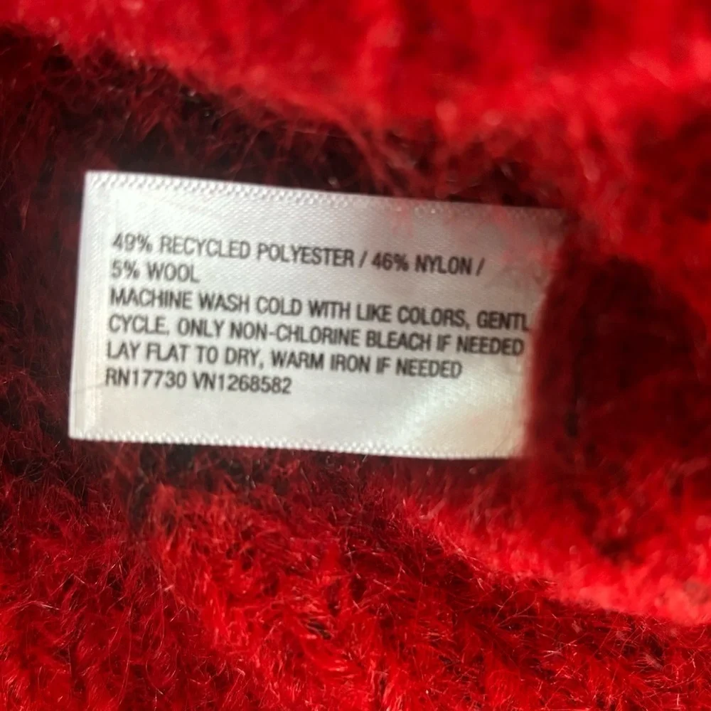 NWT Woolrich x Target Adult Buffalo Plaid Fuzzy Sweater Red Black Sz M (W L/XL)
